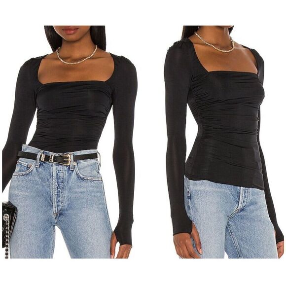 Intimately Free People OB1251780 Women's Sz XS Black Wind Down Layering Top - Picture 8 of 8